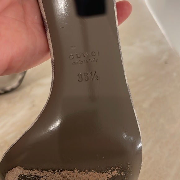 Gucci Faux Python Sandals/Heels Size 36 1/2 - Picture 10 of 12